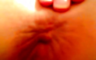 Sinful brunette stripling fingers her anus in homemade porn